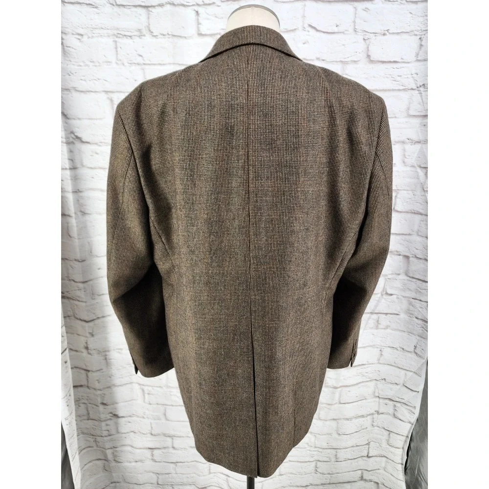 Tweed Jacket 44R Brown 100% Wool Marled Blazer Sport‎ Coat Old Money Academia